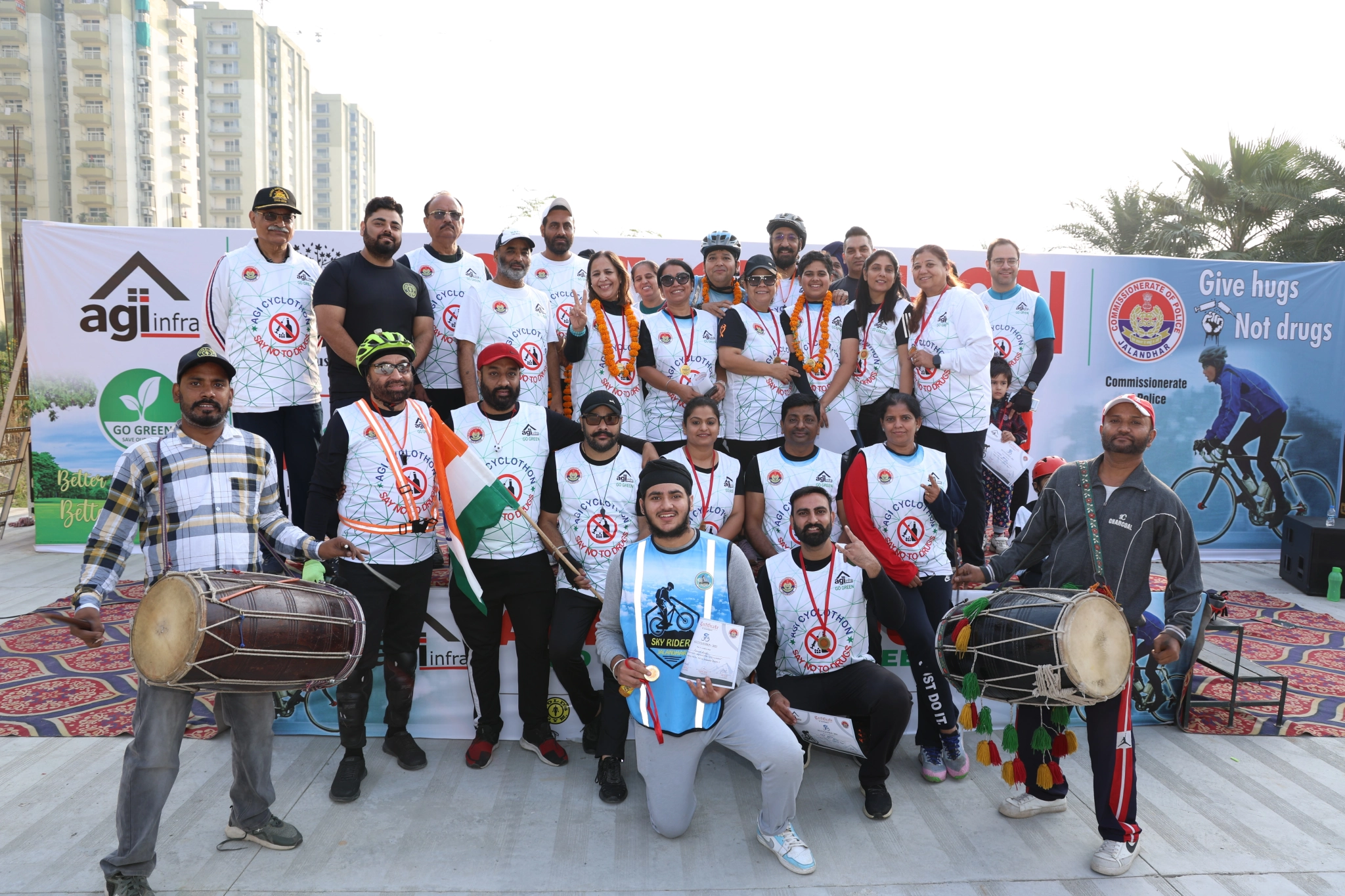 AGI Infra organized cyclothon to spread the message of a drug-free society